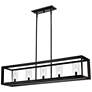Smyth 41" Wide 5-Light Linear Pendant in Matte Black with Clear Glass