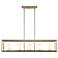 Smyth 41" Wide 5-Light Linear Pendant in White Gold with Opal