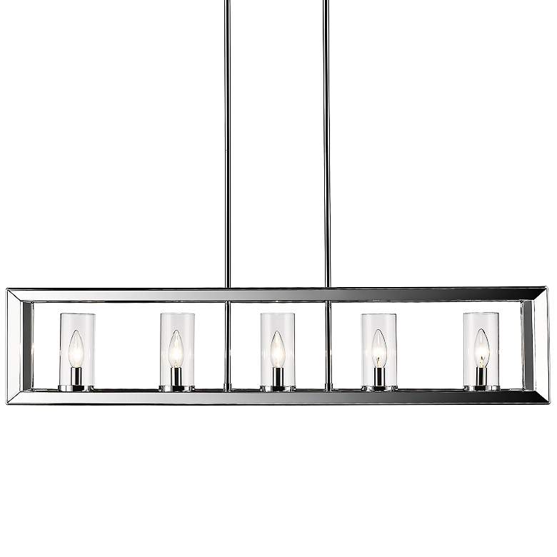 Image 1 Smyth 41" Wide Chrome 5-Light Kitchen Island Light Pendant