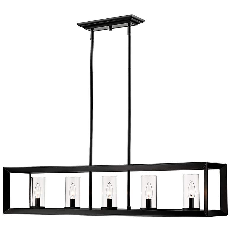 Image 6 Smyth 41" Wide Matte Black 5-Light Linear Pendant more views