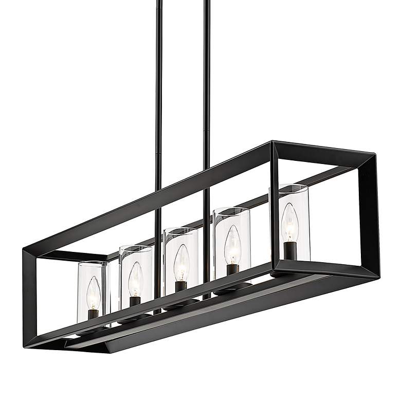 Image 7 Smyth 41" Wide Matte Black 5-Light Linear Pendant more views