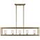 Smyth 41" Wide White Gold Kitchen Island Light Pendant