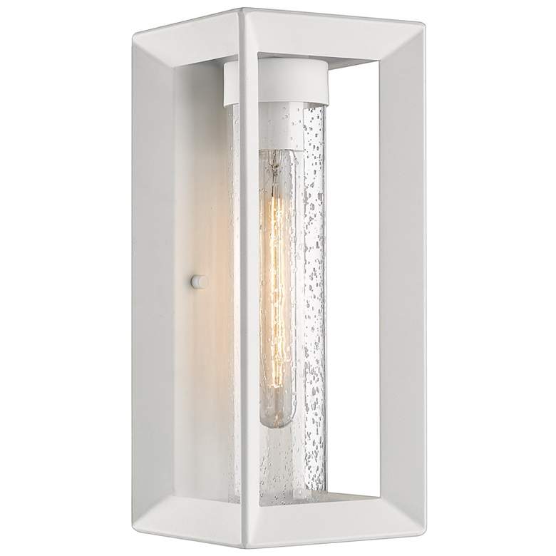 Image 1 Smyth 6 inch Wide Outdoor Wall Light in Natural White with Seeded Glass