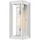 Smyth 6" Wide Outdoor Wall Light in Natural White with Seeded Glass