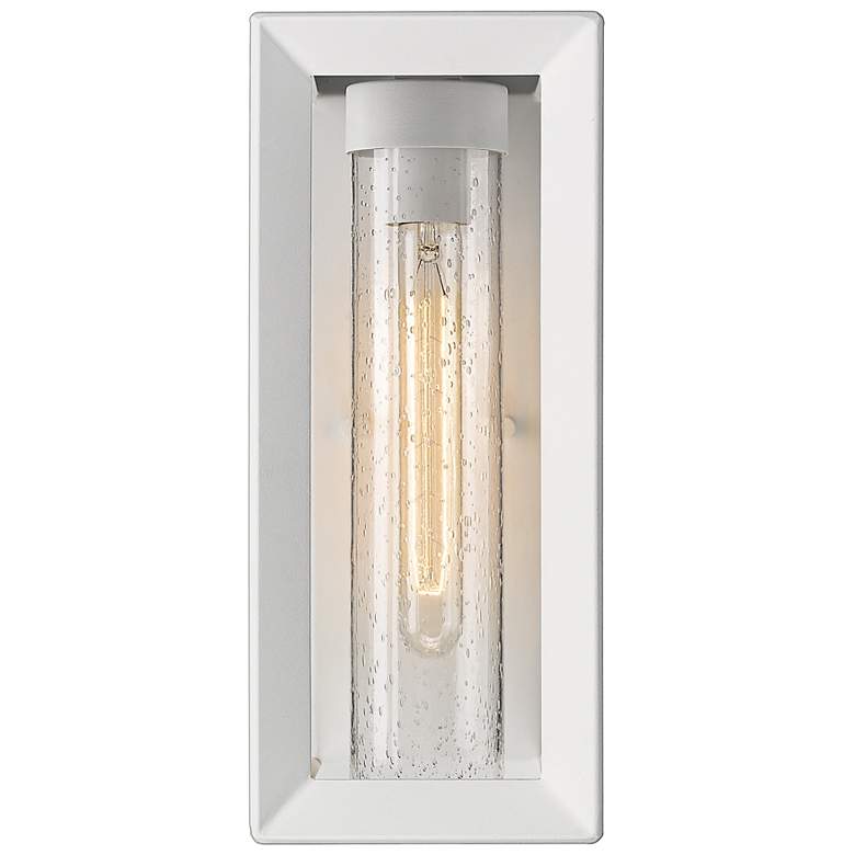 Image 5 Smyth 6" Wide Outdoor Wall Light in Natural White with Seeded Glass more views