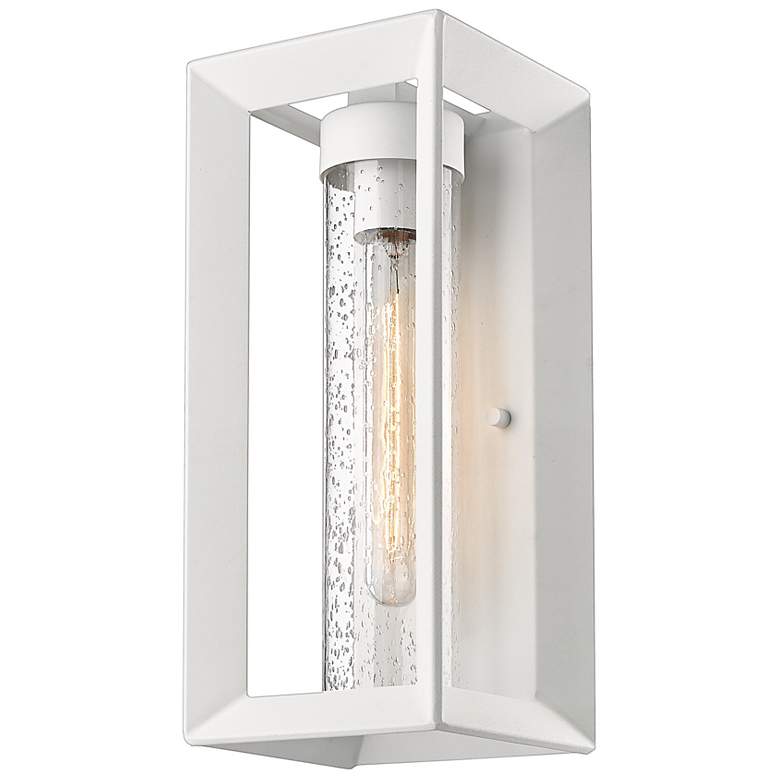 Image 6 Smyth 6" Wide Outdoor Wall Light in Natural White with Seeded Glass more views