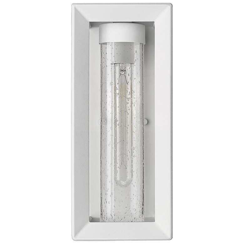 Image 7 Smyth 6" Wide Outdoor Wall Light in Natural White with Seeded Glass more views