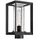 Smyth 7 1/2" Wide Natural Black Outdoor Post Light with Seeded Glass
