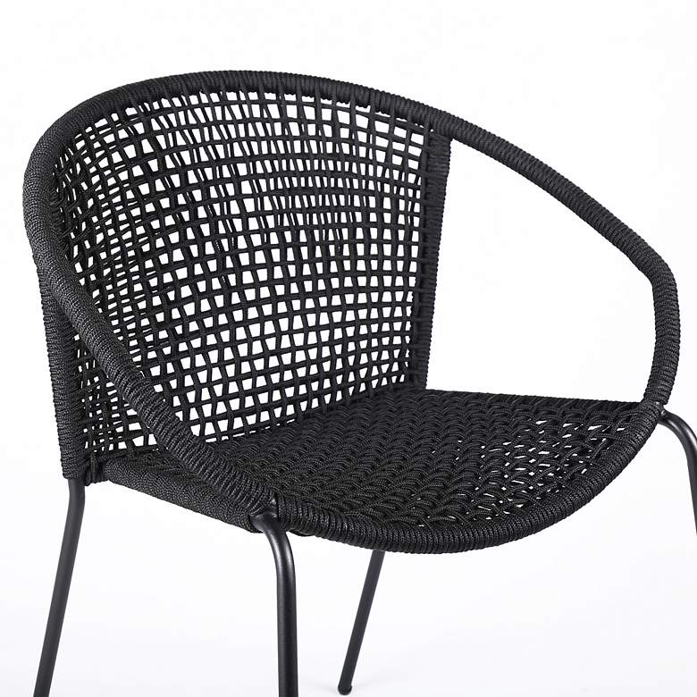 Image 3 Snack Black Rope Outdoor Dining Chairs Set of 2 more views