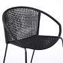 Snack Black Rope Outdoor Dining Chairs Set of 2