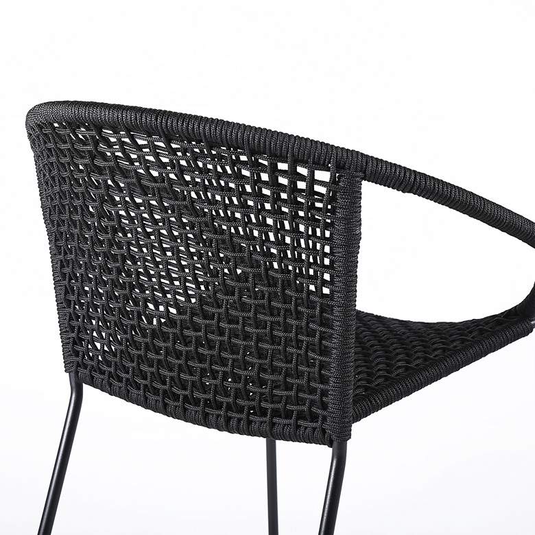 Image 4 Snack Black Rope Outdoor Dining Chairs Set of 2 more views