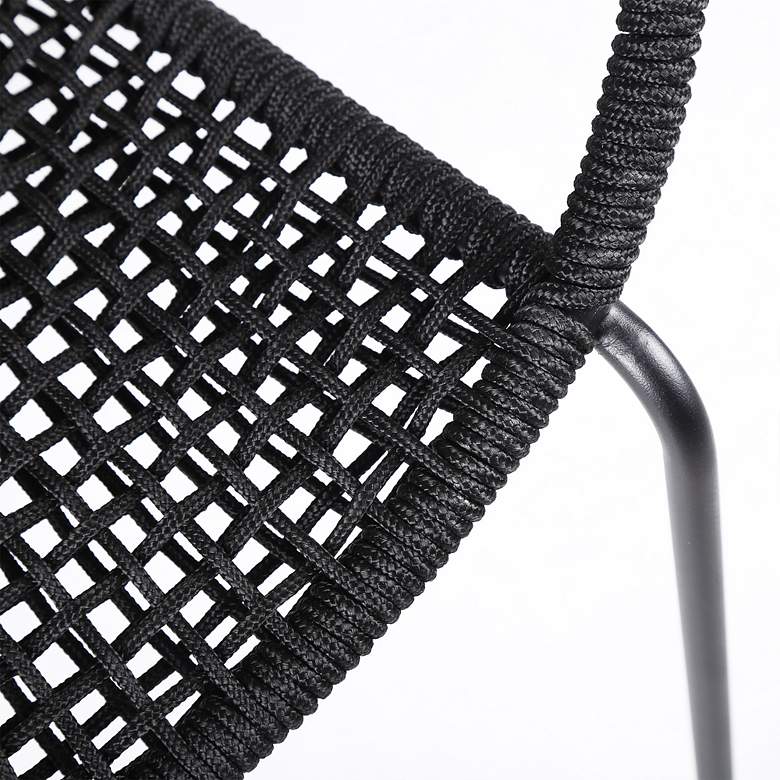 Image 5 Snack Black Rope Outdoor Dining Chairs Set of 2 more views