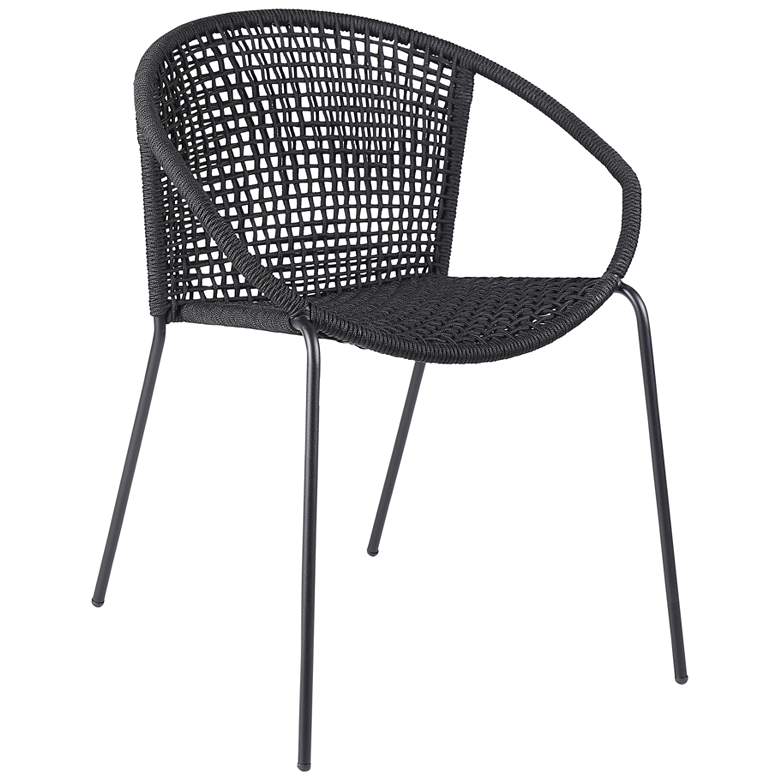 Image 6 Snack Black Rope Outdoor Dining Chairs Set of 2 more views