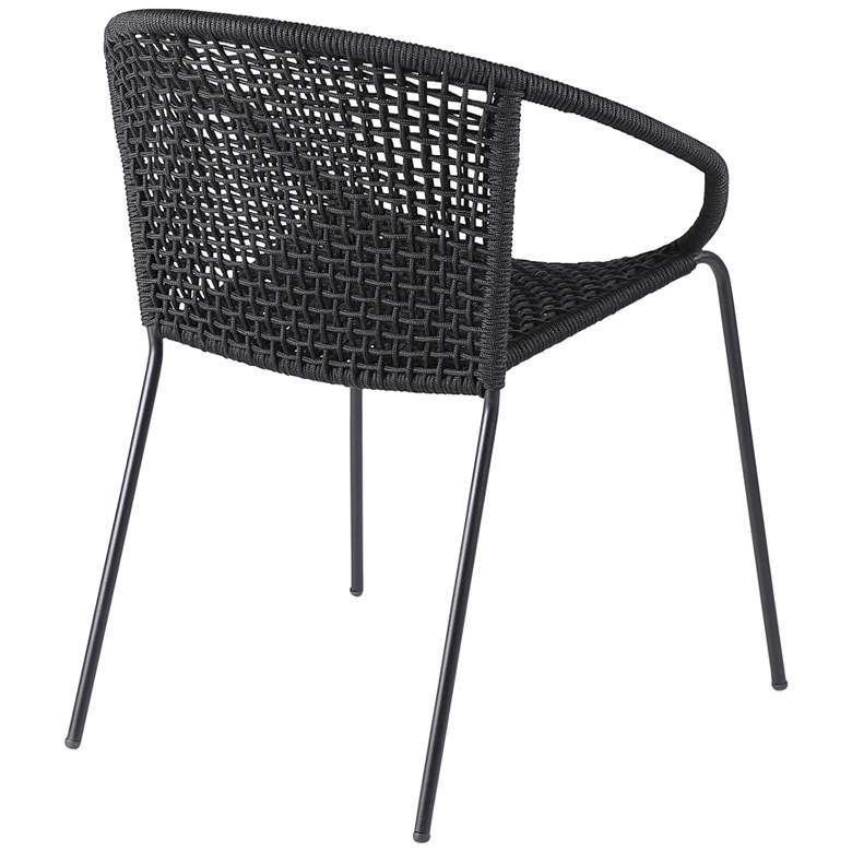 Image 7 Snack Black Rope Outdoor Dining Chairs Set of 2 more views