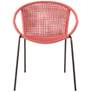 Snack Brick Red Rope Outdoor Dining Chairs Set of 2