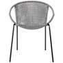 Snack Gray Rope Outdoor Dining Chairs Set of 2