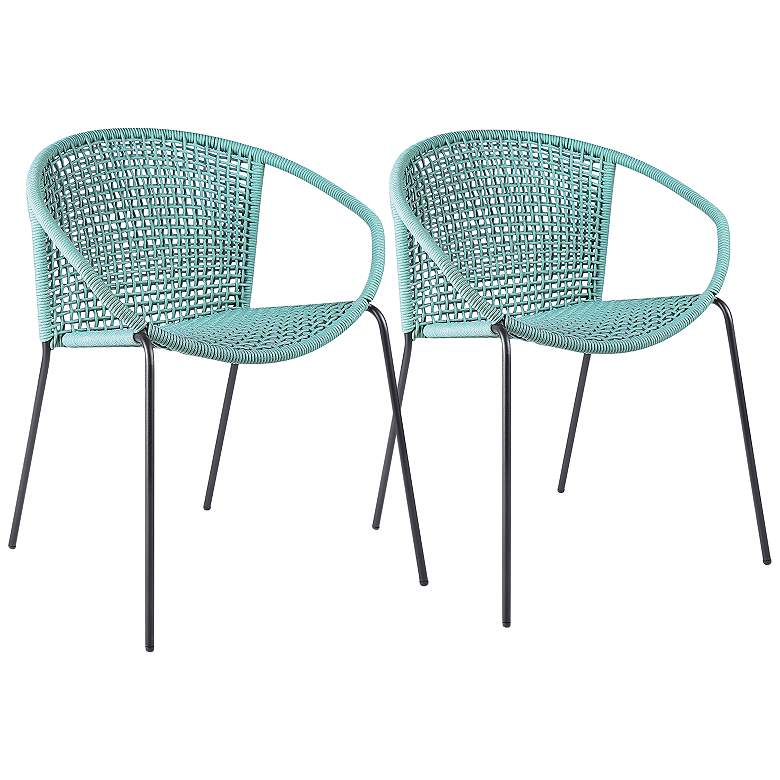 Image 2 Snack Wasabi Rope Outdoor Dining Chairs Set of 2