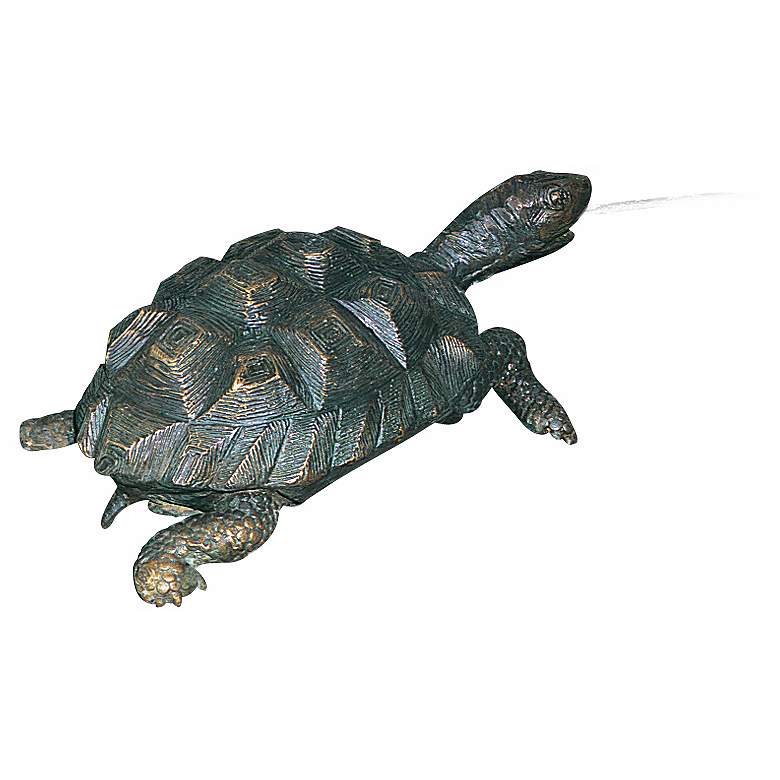 Image 1 Snapping Turtle 12 inch High Cast Brass Water Spitter Fountain