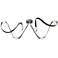 SNAPS 58" Wide Medium Black Leather Accented Sterling LED Pendant