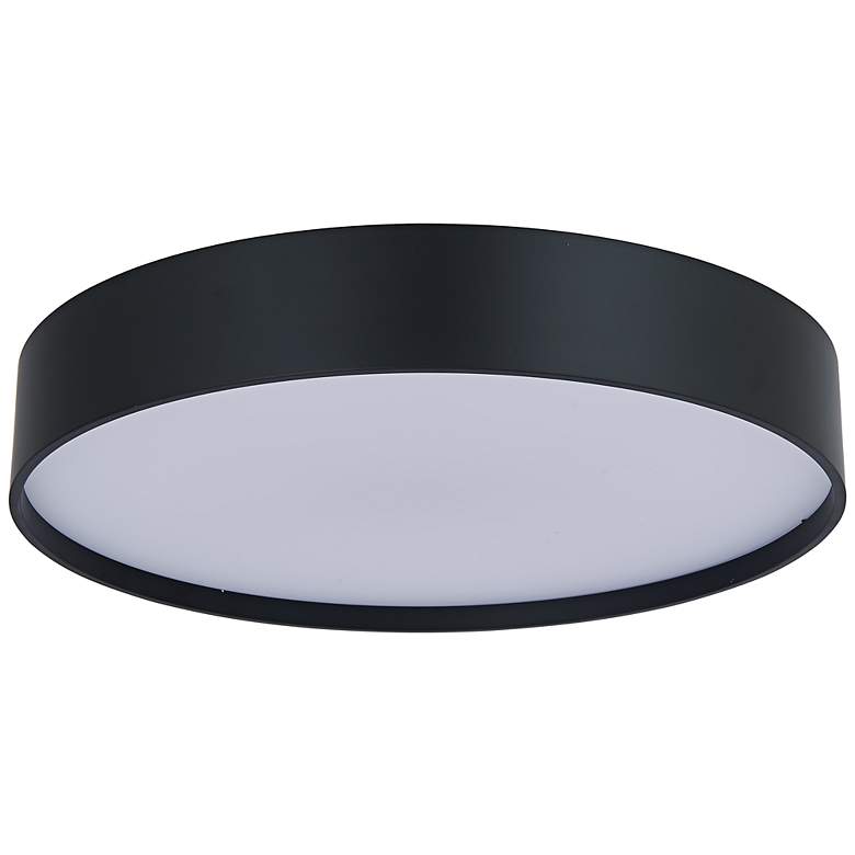 Image 1 Snare 14" Wide Matte Black LED Ceiling Light