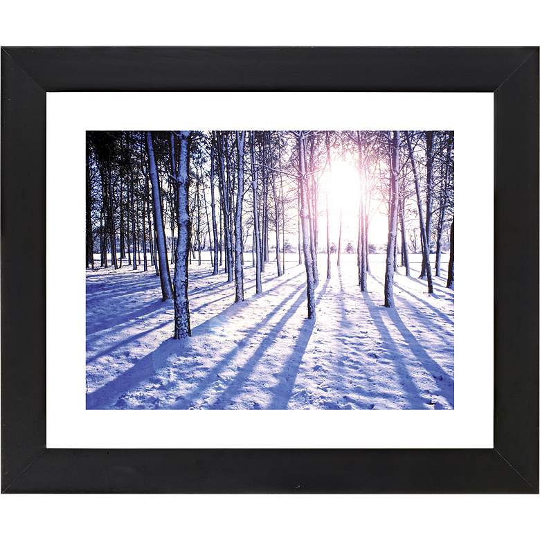 Image 1 Snow Field Black Frame Giclee 23 1/4 inch Wide Wall Art