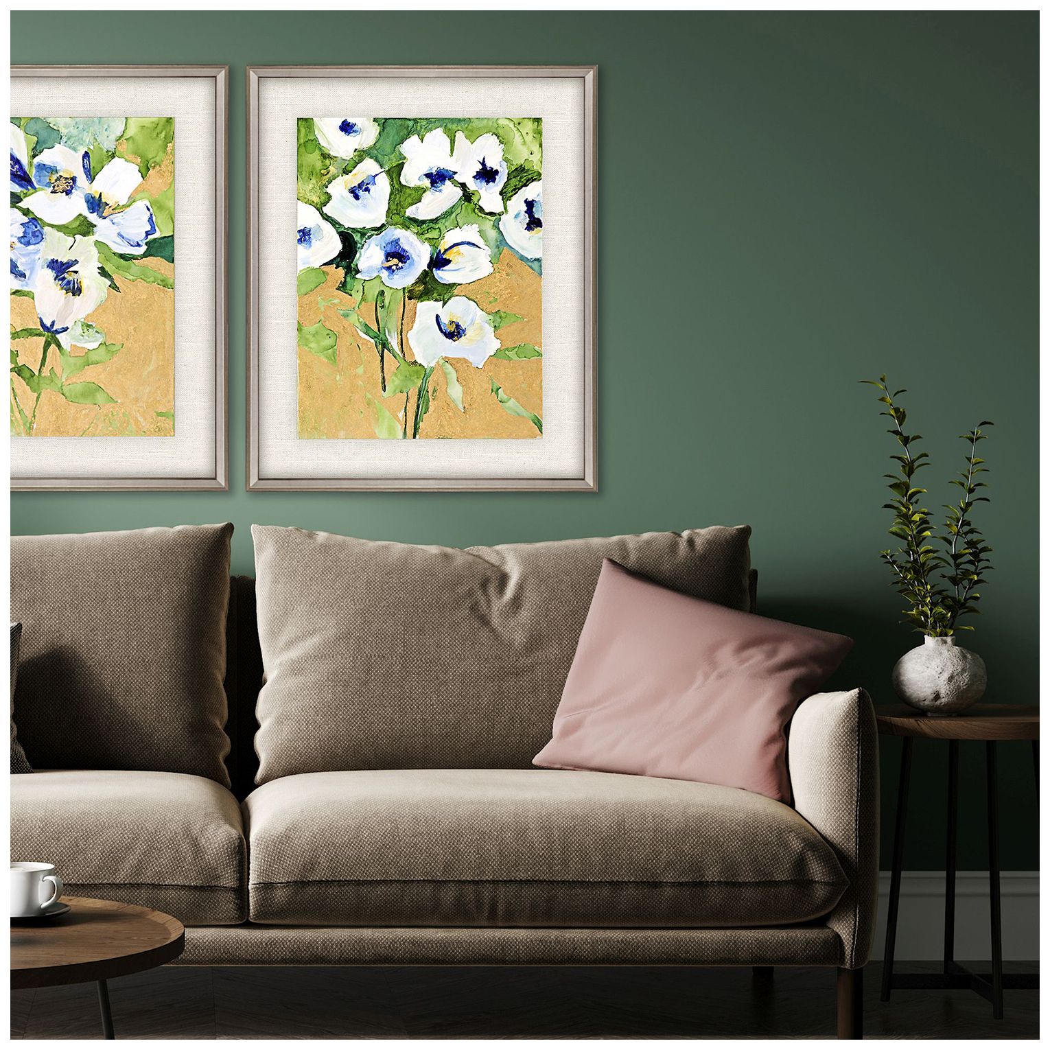 Image 4 Snow Petals II 26"W x 32"H Framed Art more views