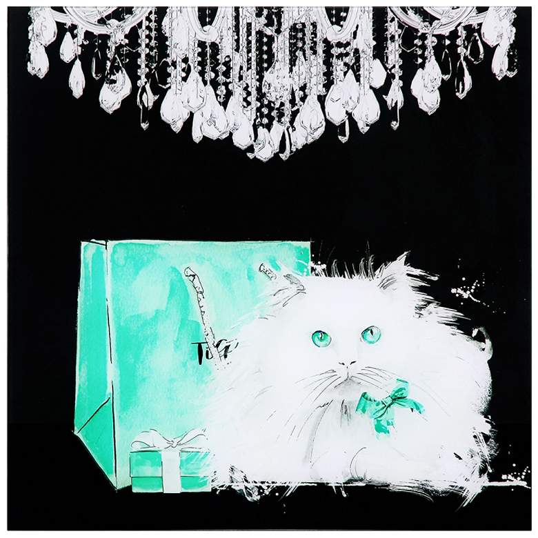 Image 2 Snowball 20" Square Frameless Tempered Glass Wall Art