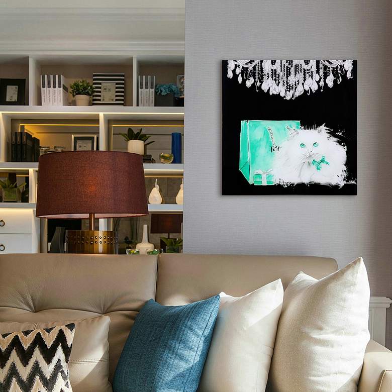 Image 1 Snowball 20" Square Frameless Tempered Glass Wall Art