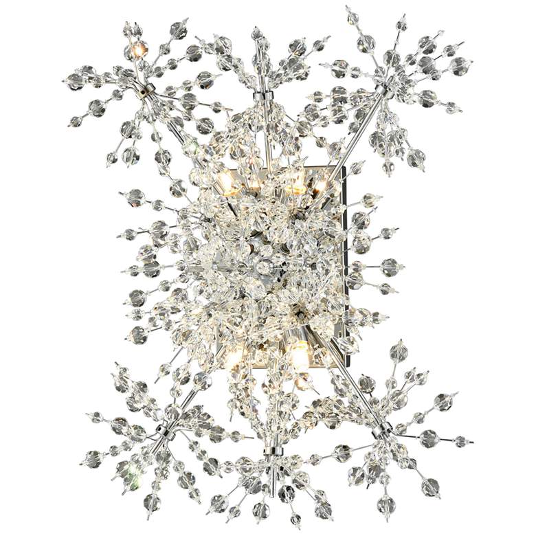 Image 1 Snowburst 20" High Polished Chrome 4-Light Wall Sconce