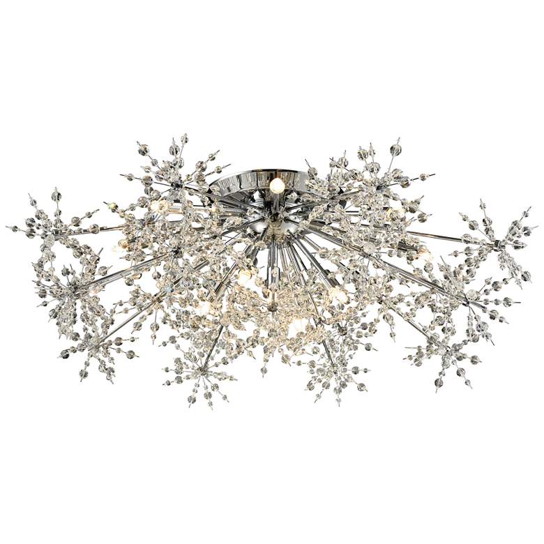 Image 1 Snowburst 32" Wide Polished Chrome 13-Light Ceiling Light