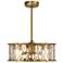 Snowden 5-Light LED Fan D'Lier in Burnished Brass