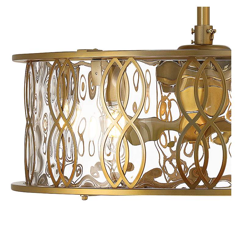 Image 3 Snowden 5-Light LED Fan D'Lier in Burnished Brass more views