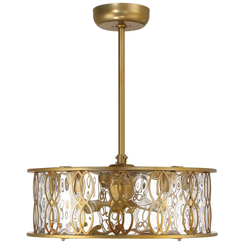 Image 6 Snowden 5-Light LED Fan D'Lier in Burnished Brass more views