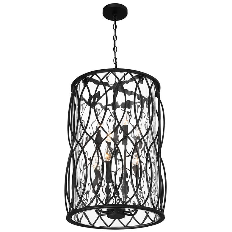 Image 4 Snowden 8-Light Pendant in Matte Black more views
