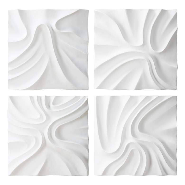 Image 2 Snowdrift White 15 1/4" Square 4-Piece Wall Decor Set