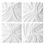 2_Snowdrift White 15 1/4" Square 4-Piece Wall Decor Set