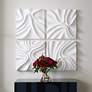 3_Snowdrift White 15 1/4" Square 4-Piece Wall Decor Set more views