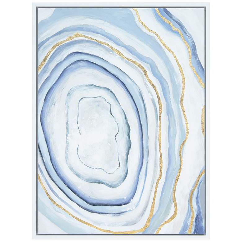 Image 3 Snowey Tunnel 40 inchH Textured Metallic Framed Canvas Wall Art