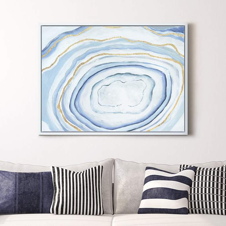 Image 2 Snowey Tunnel 40"H Textured Metallic Framed Canvas Wall Art