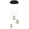 Snowflake 11 3/4"W Black Brass LED Multi-Light Mini Pendant