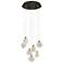 Snowflake 15 3/4" Wide Black Brass LED Multi-Light Pendant