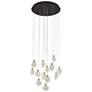 1_Snowflake 23 1/2" Wide Satin Brass LED Multi-Light Pendant