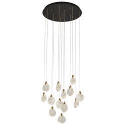 Snowflake 23 1/2" Wide Satin Brass LED Multi-Light Pendant