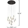 3_Snowflake 23 1/2" Wide Satin Brass LED Multi-Light Pendant more views