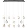 2_Snowflake 40"W Black Brass Multi-Light LED Island Pendant more views