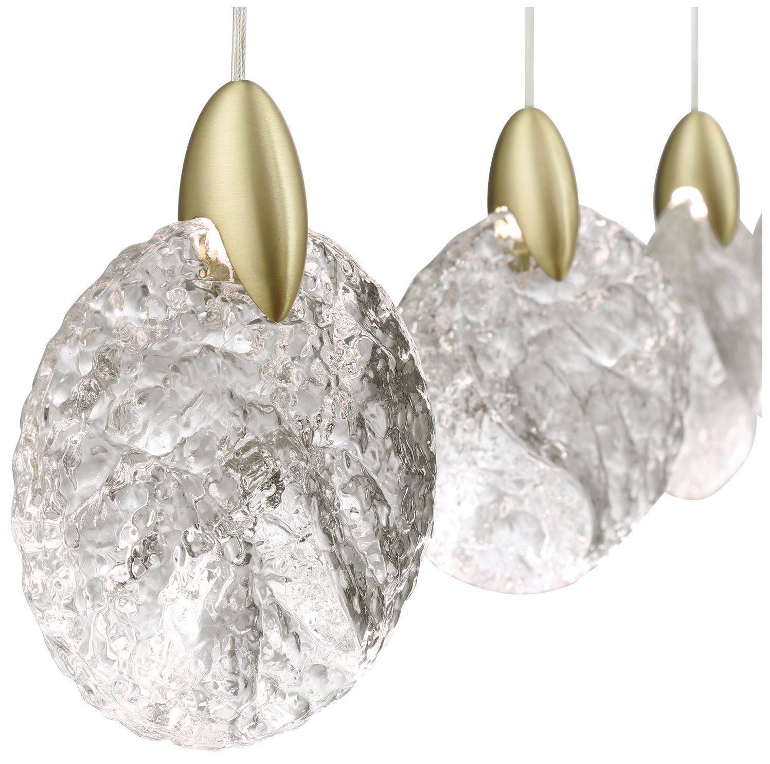 Image 4 Snowflake 40"W Black Brass Multi-Light LED Island Pendant more views