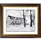 Snowy Day Gold Bronze Frame Giclee 20" Wide Wall Art