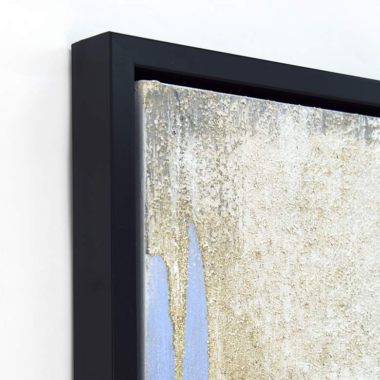 Image 4 Snowy Drip 1 48"H Textured Metallic Framed Canvas Wall Art more views