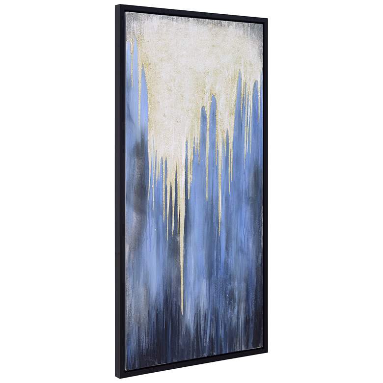 Image 7 Snowy Drip 1 48 inchH Textured Metallic Framed Canvas Wall Art more views