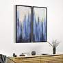 Snowy Drip 1 and 2 48"H 2-Piece Framed Canvas Wall Art Set in scene
